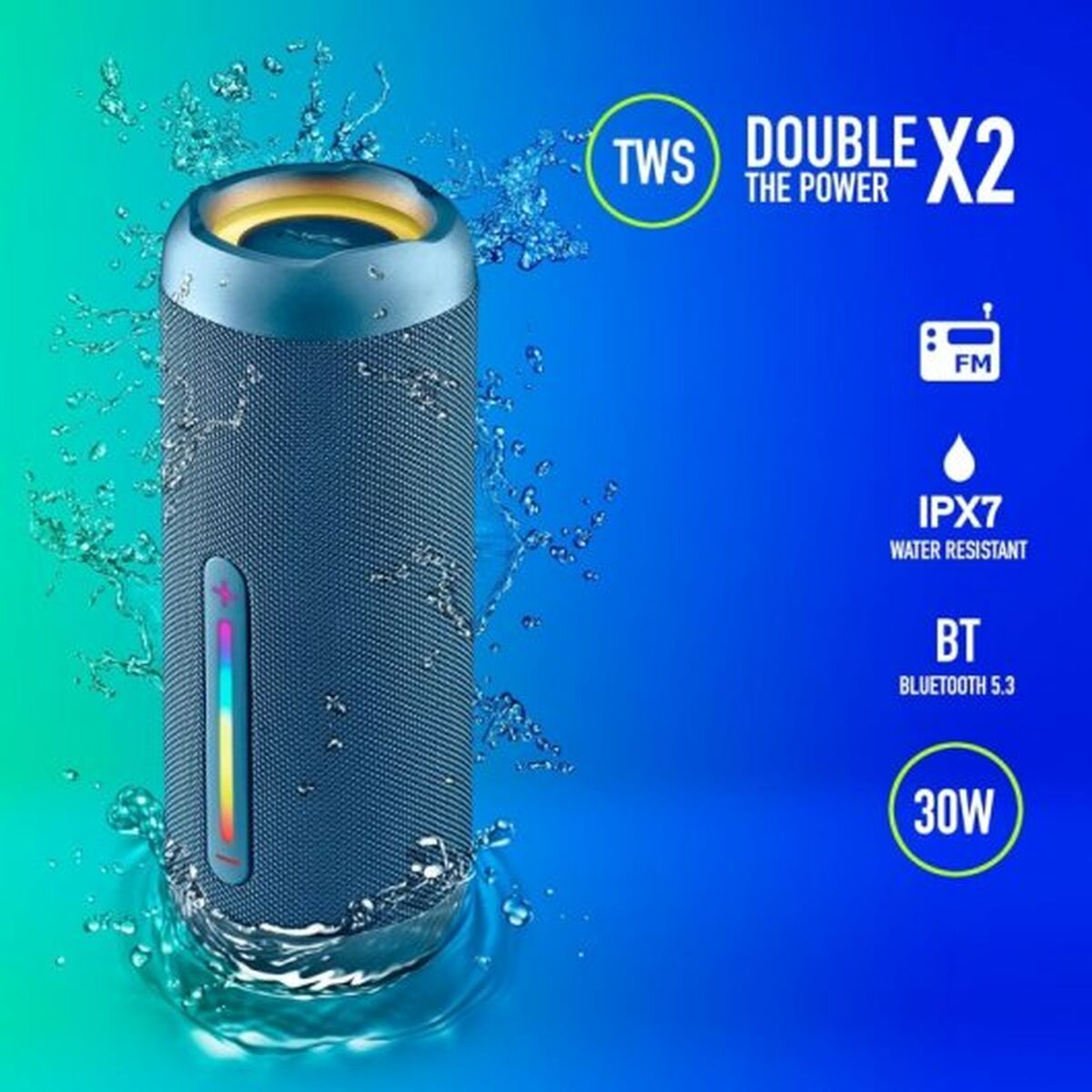 Φορητό Ηχείο BLuetooth NGS ROLLERFURIA2BLUE
